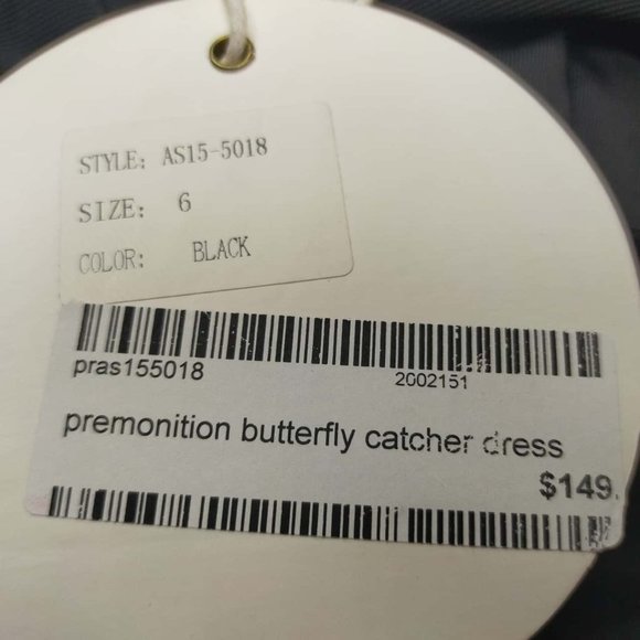 PREMONITION Butterfly Catcher Cocktail Party Evening Dress NWT - Picture 6 of 7